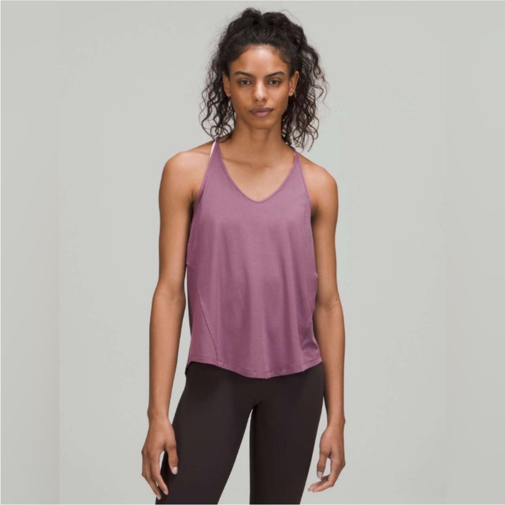 Lululemon Modal Silk Yoga Tank Vintage Plum